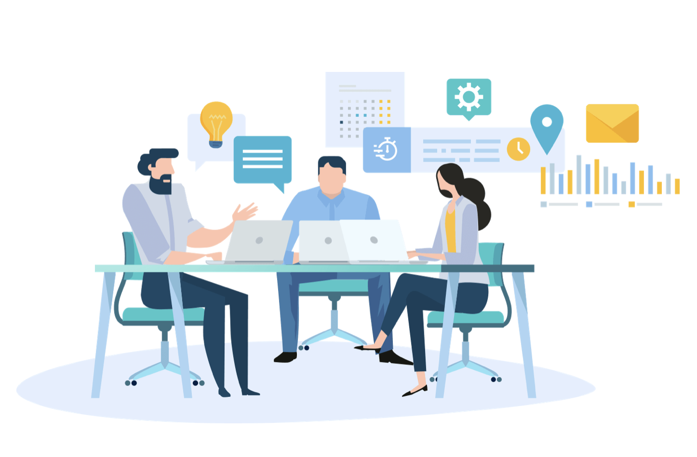 チームでの学習・研修風景